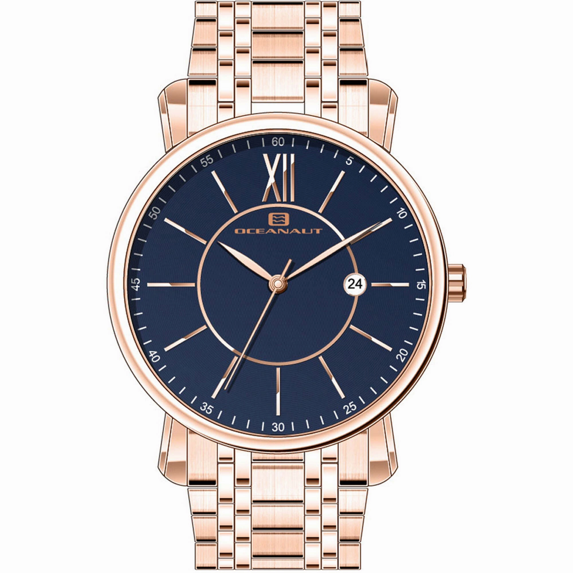 Oceanaut Men's Watch - Expedition Blue Dial Plated Stainless Steel Bracelet | OC4986