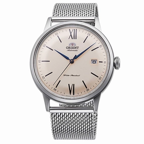 Orient Men's Automatic Watch - Bambino Champagne Dial Mesh Bracelet | RA-AC0020G10B