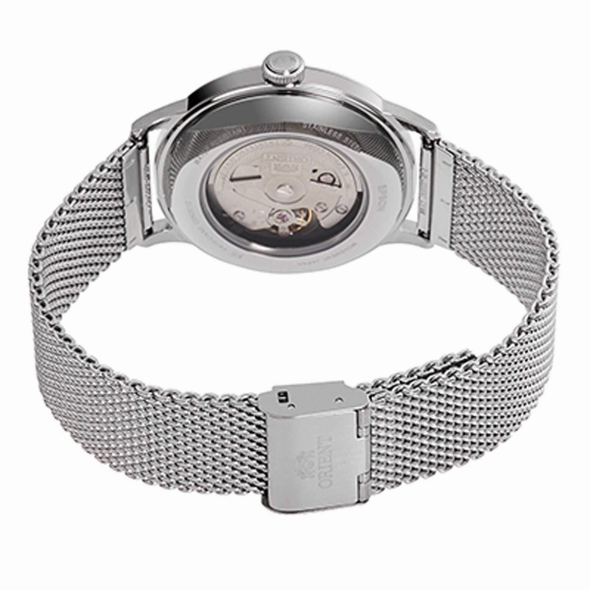 Orient Men's Automatic Watch - Bambino Champagne Dial Mesh Bracelet | RA-AC0020G10B