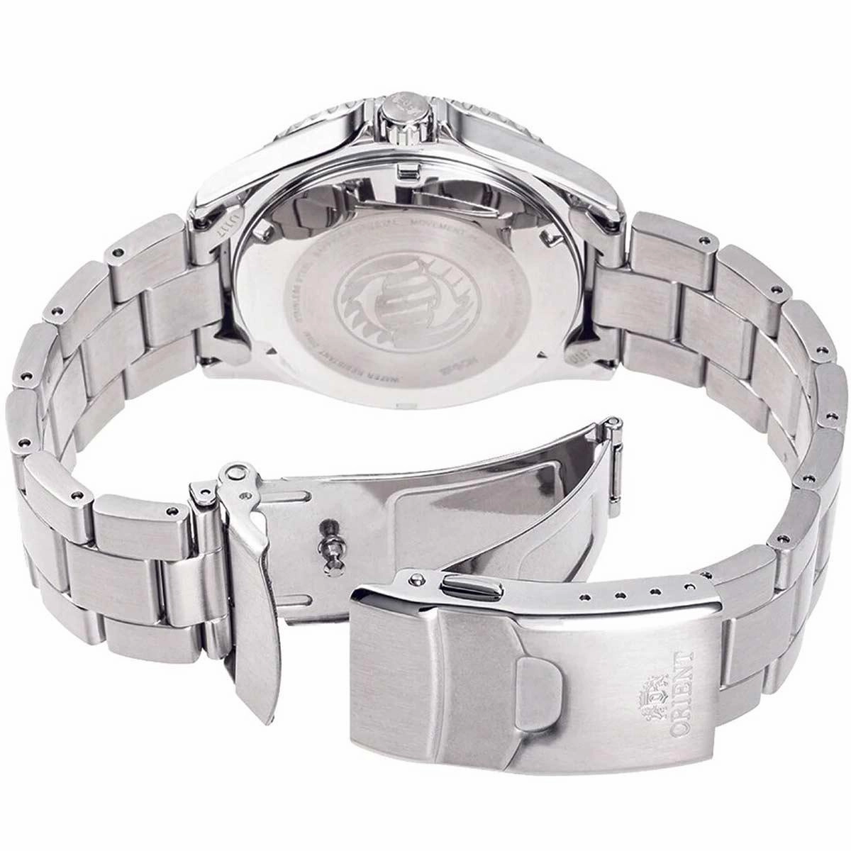 Orient Men's Automatic Watch - Sport Dive Black Dial Silver Bracelet | RA-AA0810N19B