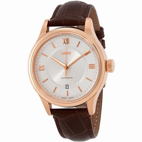Oris Men's Automatic Watch - Classic Date Brown Leather Strap | 01 733 7719 4871LS