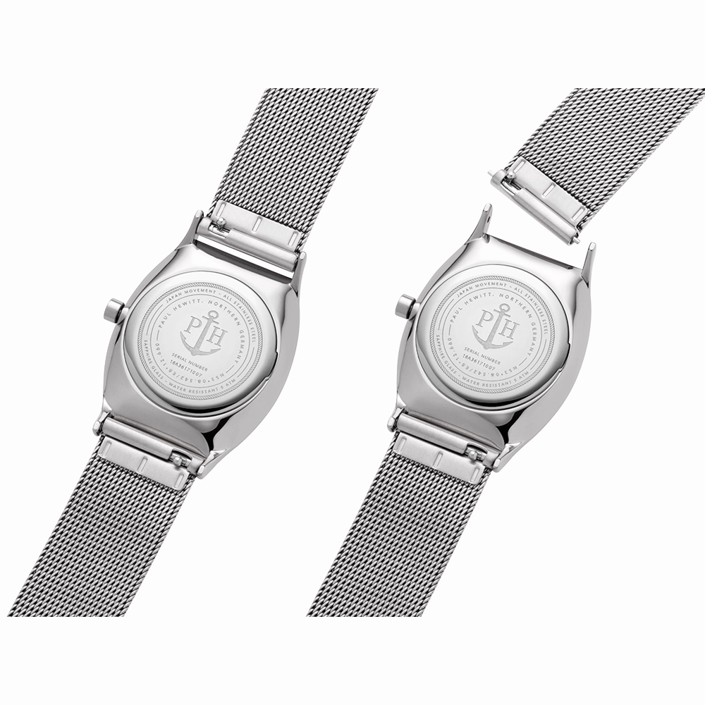 Paul Hewitt Modern Edge Black Sunray Silver Watch