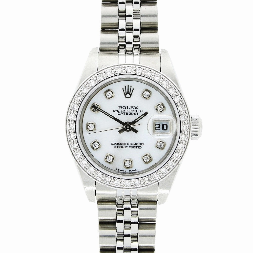 Pre Owned Rolex Lady Datejust Diamond Set Watch 69190 RW0619 Papers (1997)
