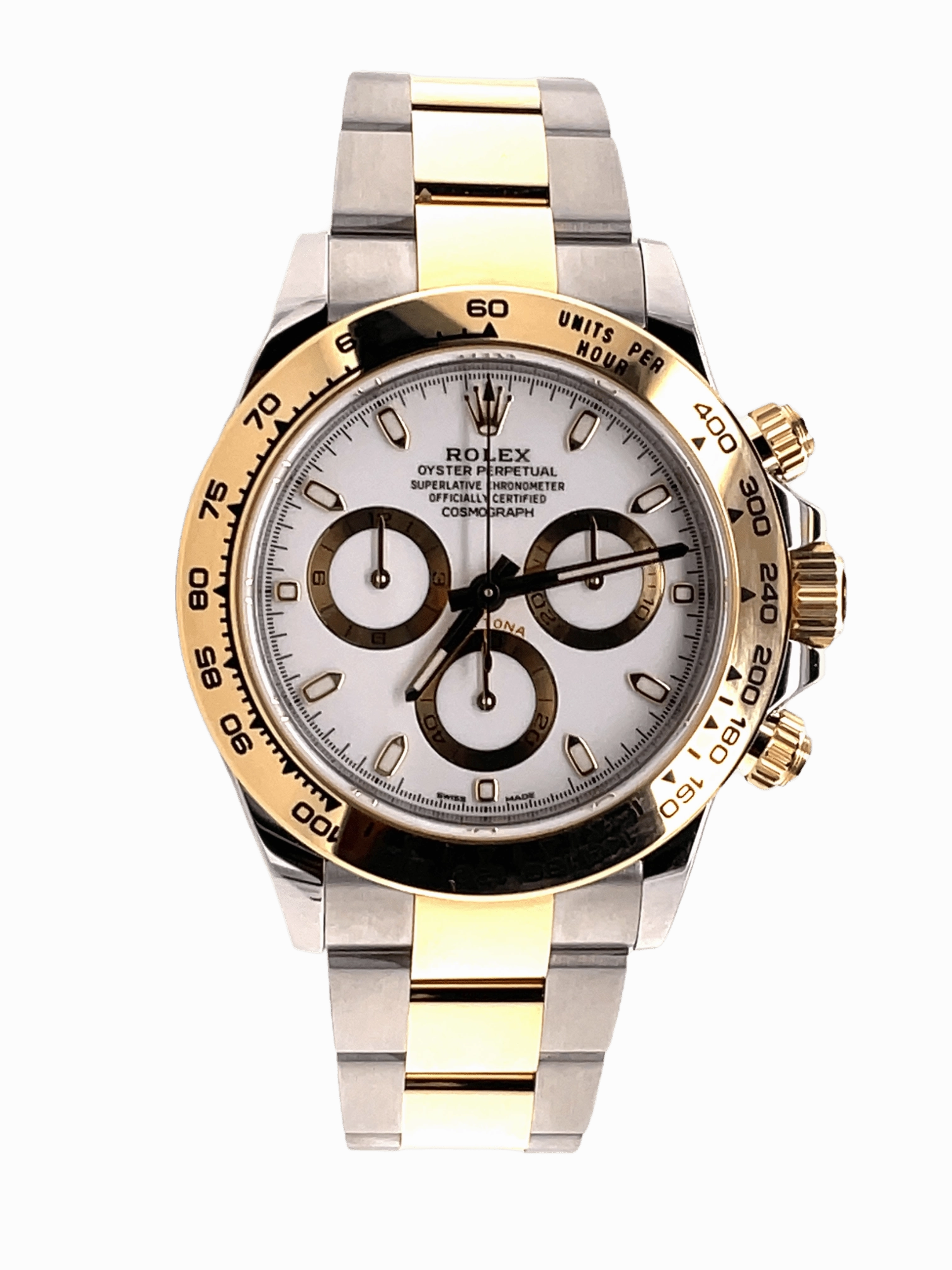 PreOwned Rolex Daytona 116503 White Dial Two Tone Box and Papers