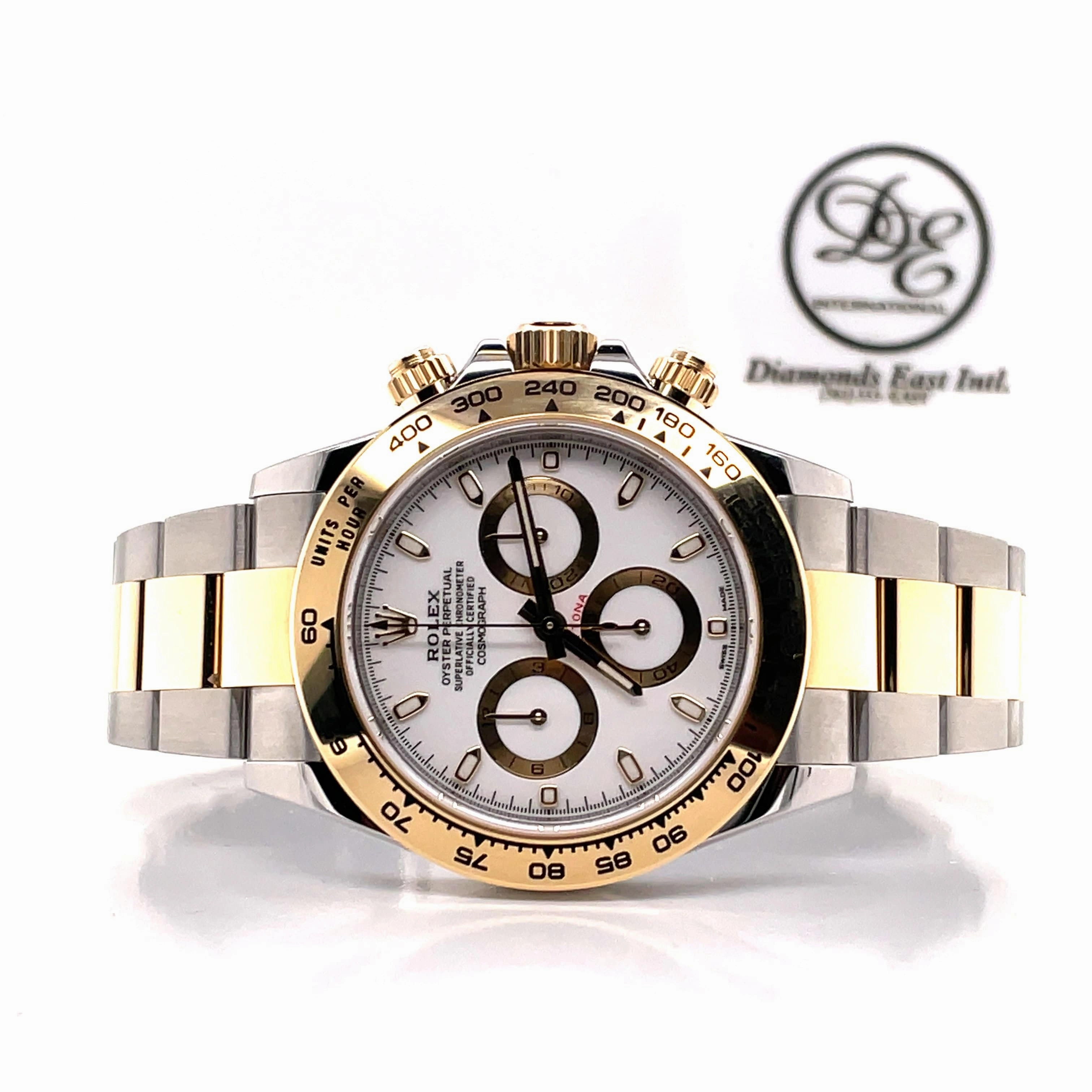 PreOwned Rolex Daytona 116503 White Dial Two Tone Box and Papers