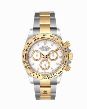 PreOwned Rolex Daytona 116503 White Dial Two Tone Box and Papers