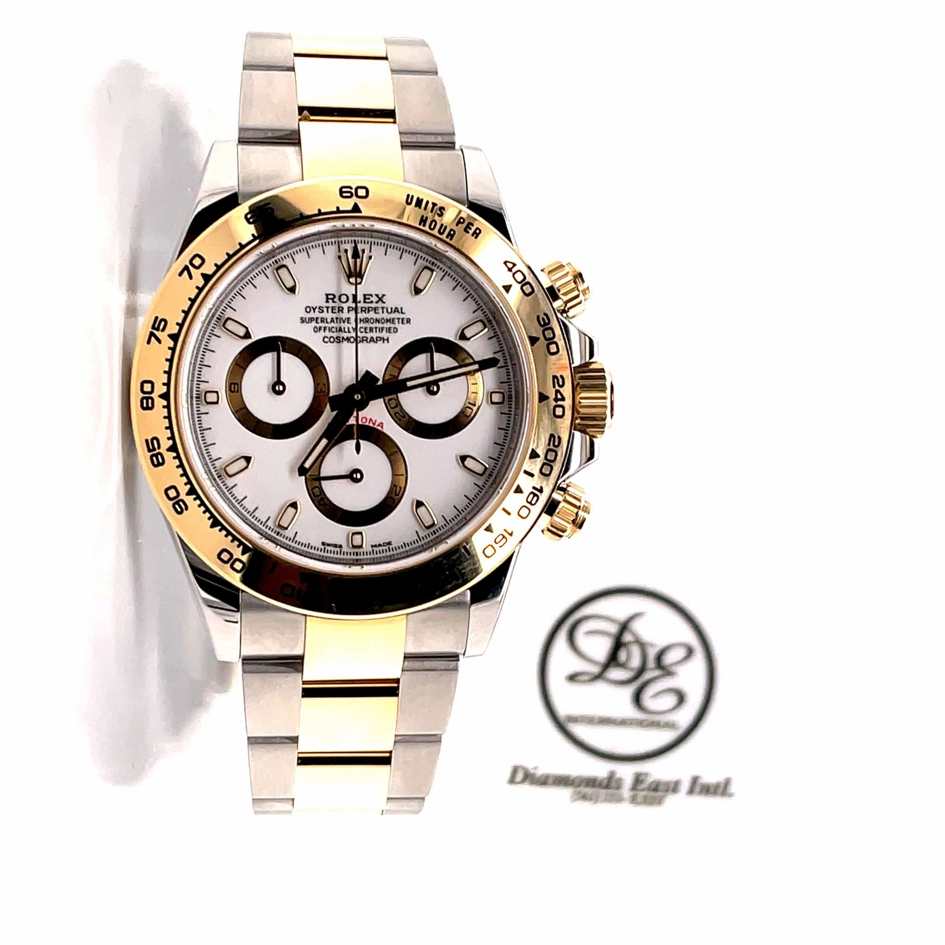 PreOwned Rolex Daytona 116503 White Dial Two Tone Box and Papers