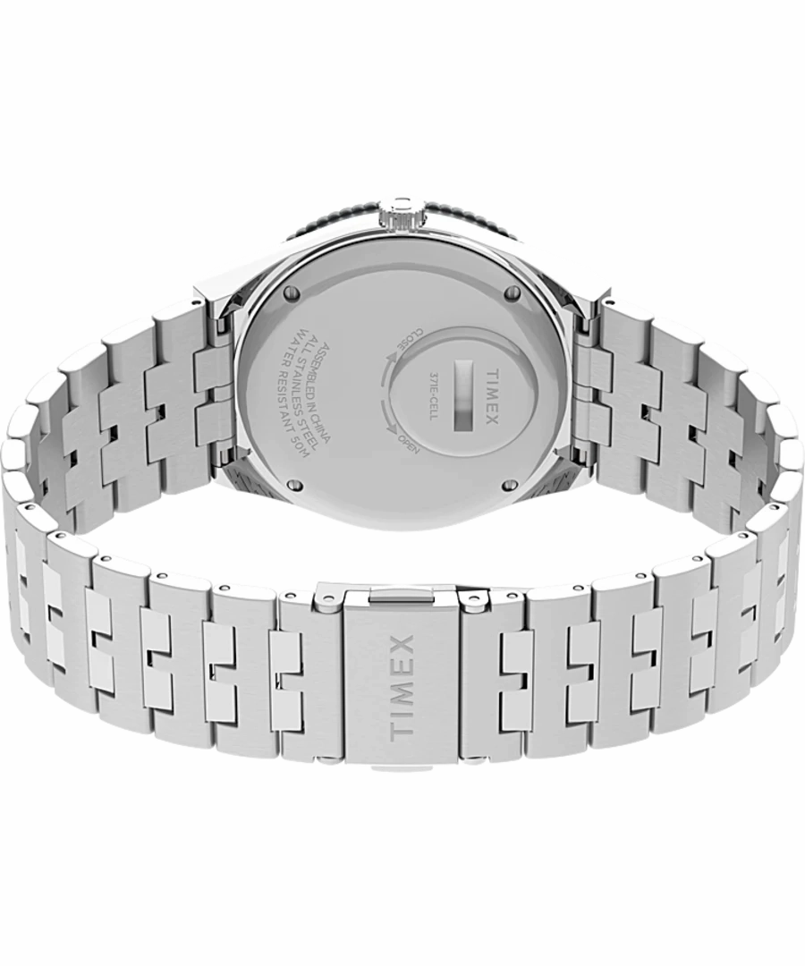 Q Timex GMT 38mm Stainless Steel Bracelet Watch TW2V38000