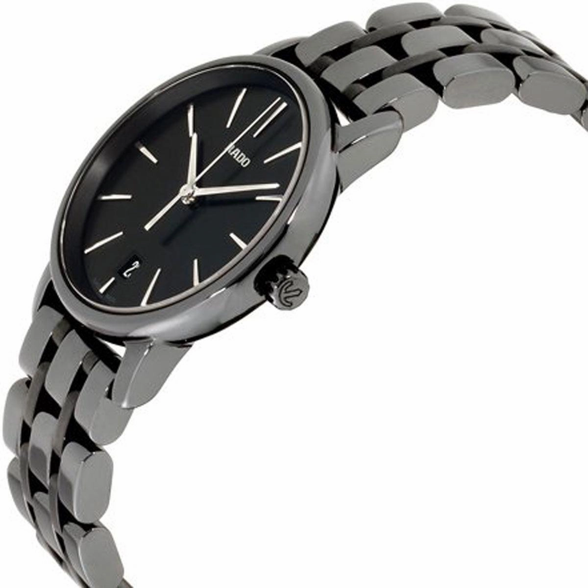 Rado Women's Swiss Quartz Watch - DiaMaster Black Ceramic Bracelet | R14063182
