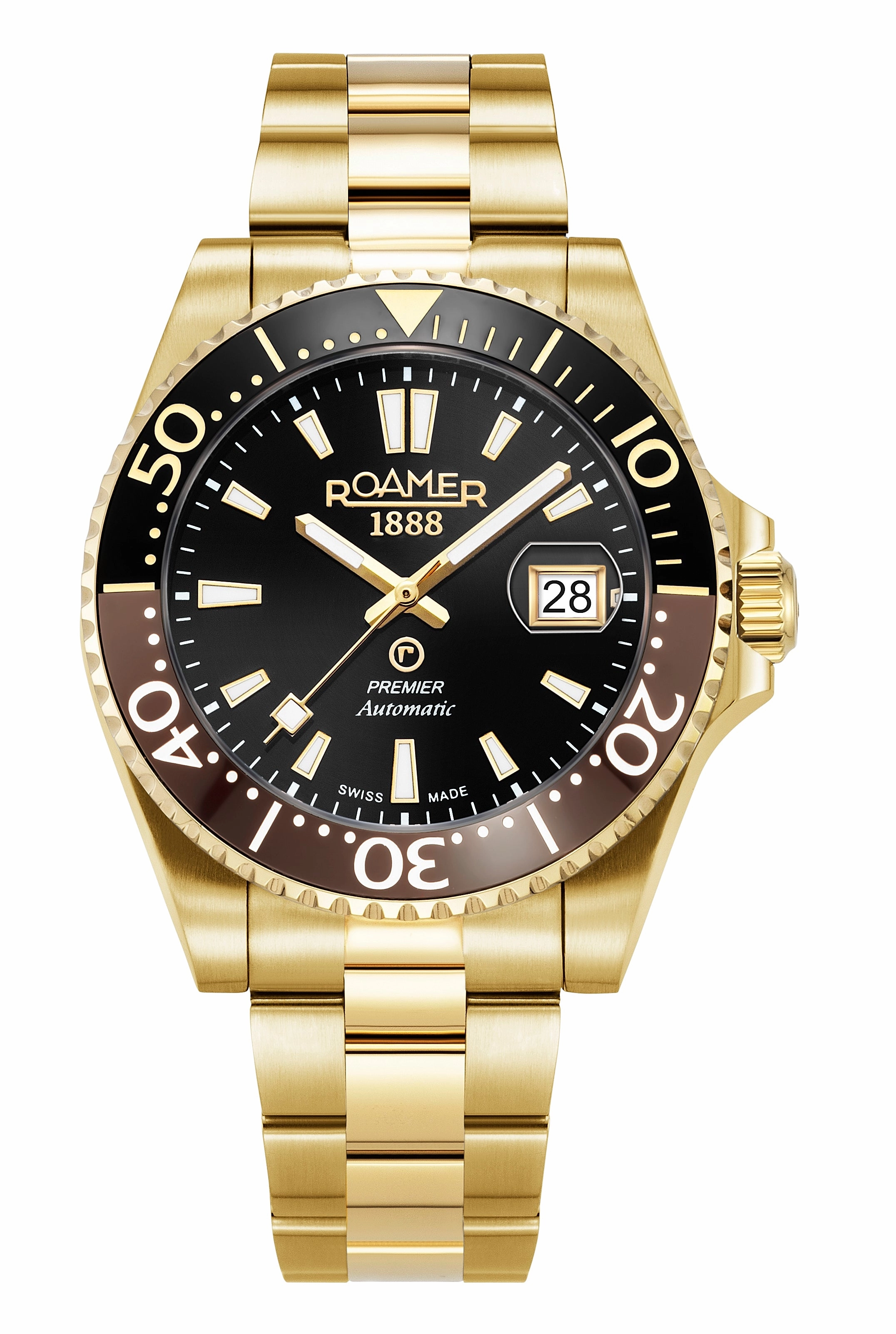 Roamer - 986983 48 85 20 - PREMIER Automatic Stainless Steel Watch for Men's