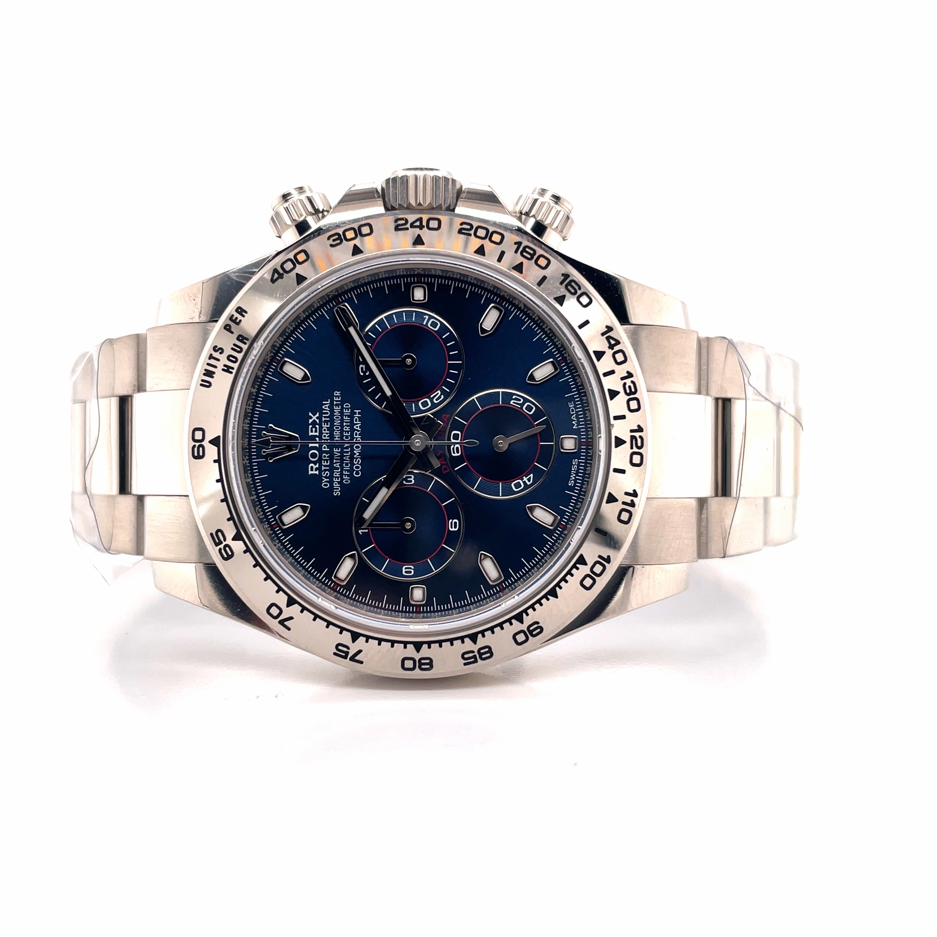 Rolex 116509 Daytona White Gold Blue Dial Unworn Box and Papers
