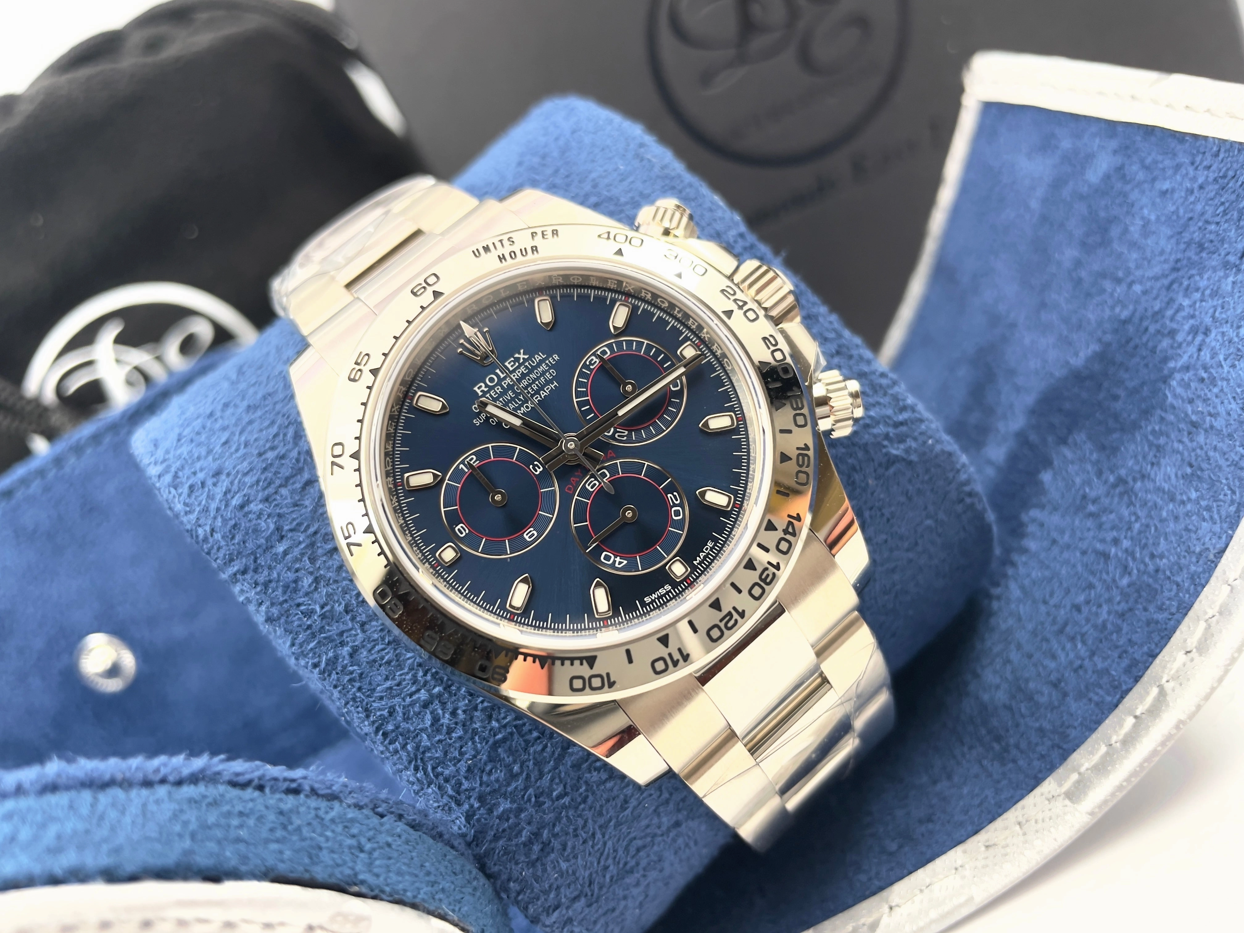 Rolex 116509 Daytona White Gold Blue Dial Unworn Box and Papers