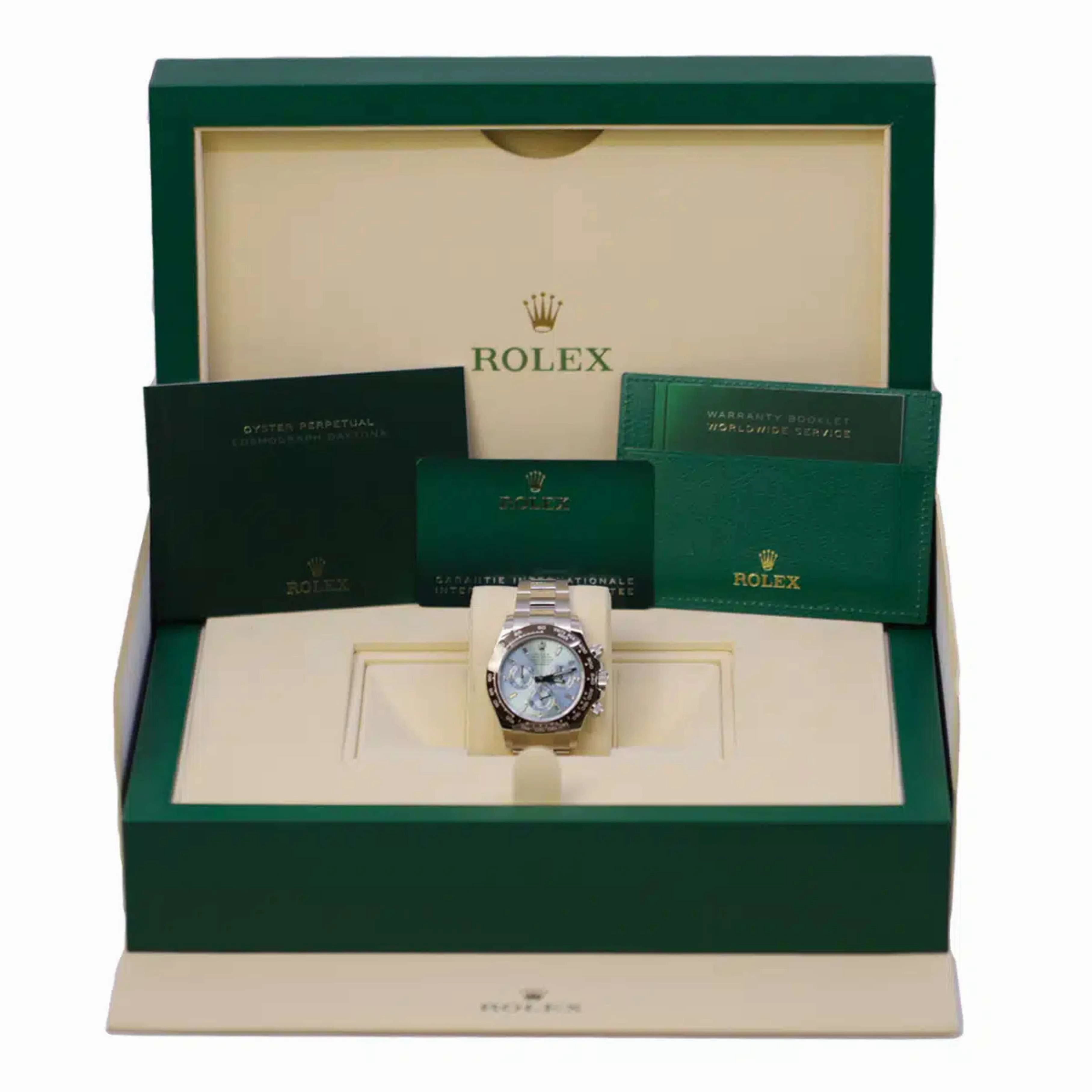 Rolex Cosmograph Daytona 40mm - Ref: 116506-0002 - Ice Blue Index Dial & Ceramic Bezel, Platinum Oyster Bracelet Men's Watch
