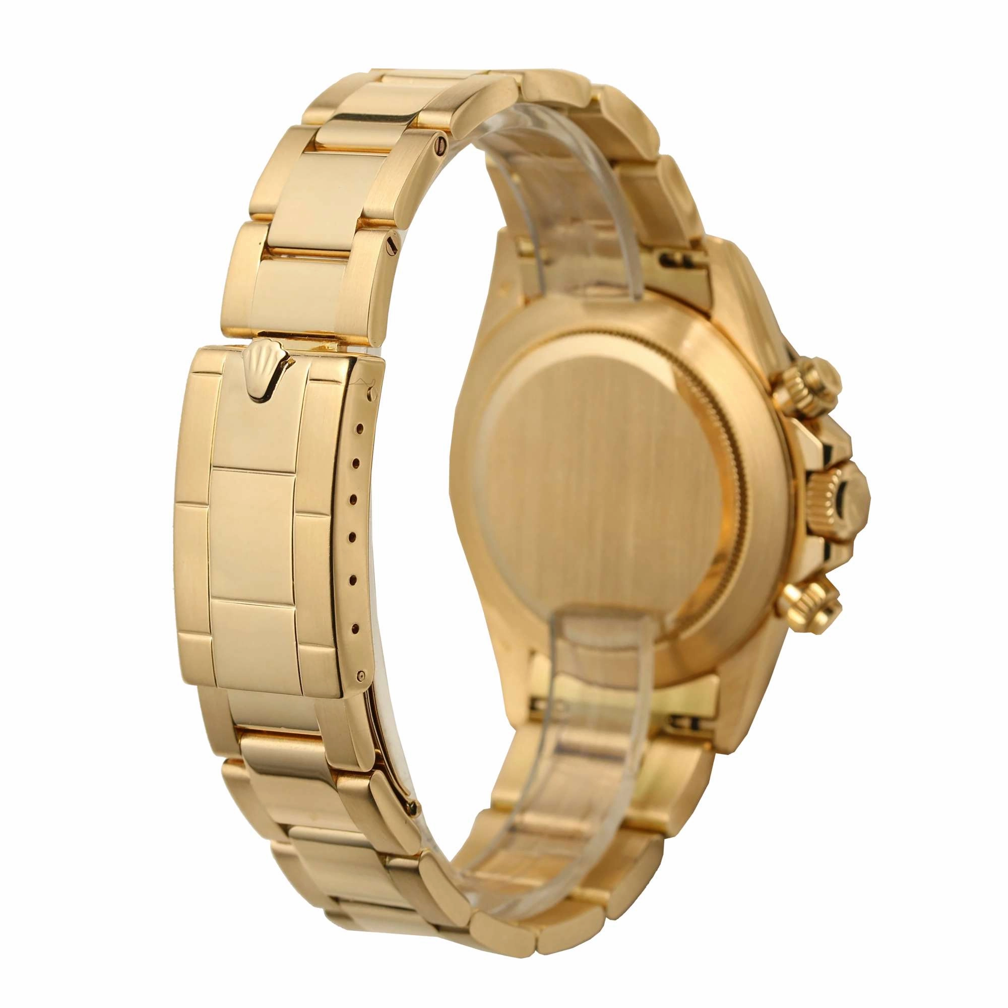 Rolex Cosmograph Daytona 40mm - Ref: 16528 - White Diamond Dial, 18K Yellow Gold Oyster Bracelet Men's Watch