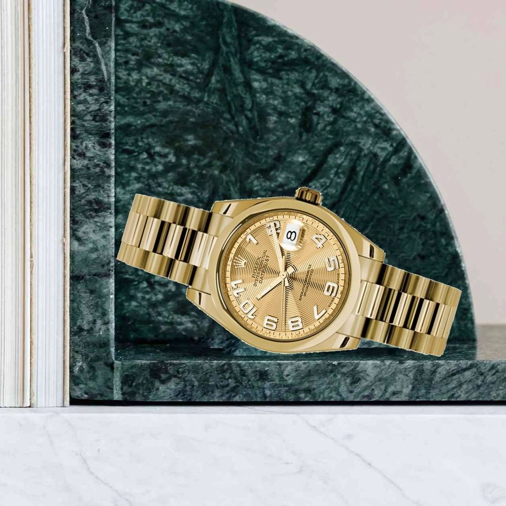 Rolex Datejust 31mm - Ref: 178248 chcap - Champagne Dial, 18K Yellow Gold President Bracelet Women's Watch