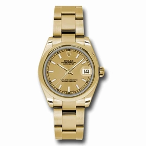 Rolex Datejust 31mm - Ref: 178248 chio - Champagne Dial, 18K Yellow Gold Oyster Bracelet Women's Watch