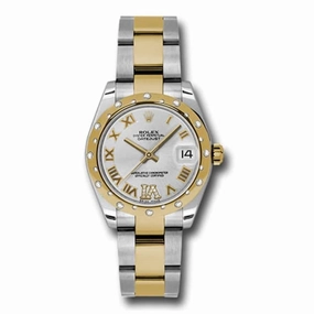Rolex Datejust 31mm - Ref: 178343 sdro - Silver Roman Dial & Diamond Bezel, Two Tone Stainless Steel & 18K Yellow Gold Oyster Bracelet Women's Watch