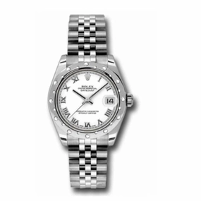 Rolex Datejust 31mm - Ref: 178344-0005 - White Dial & Diamond Bezel, Stainless Steel Jubilee Bracelet Women's Watch