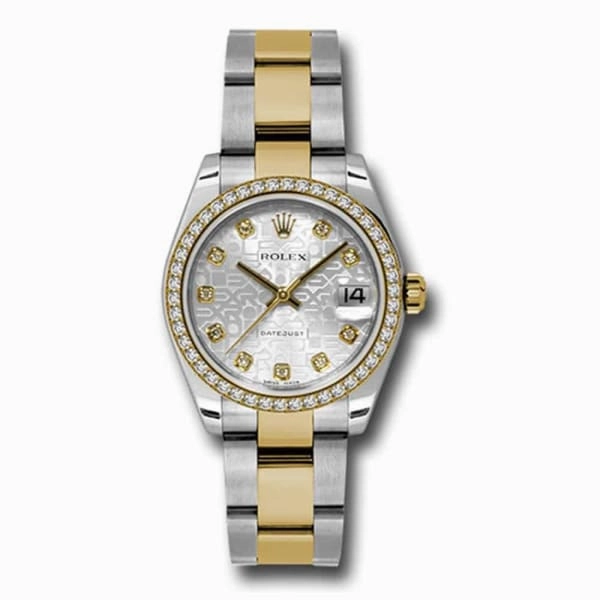 Rolex Datejust 31mm - Ref: 178383 sjdo - Silver Jubilee Diamond Dial & Diamond Bezel, Two Tone Stainless Steel & 18K Yellow Gold Oyster Bracelet Women's Watch