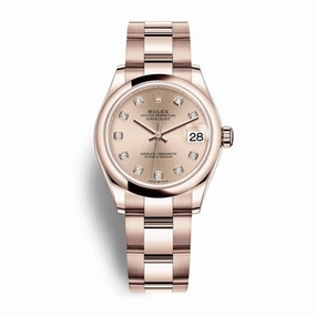 Rolex Datejust 31mm - Ref: 278245-0029 - Rose Dial, 18K Rose Gold Oyster Bracelet Women's Watch