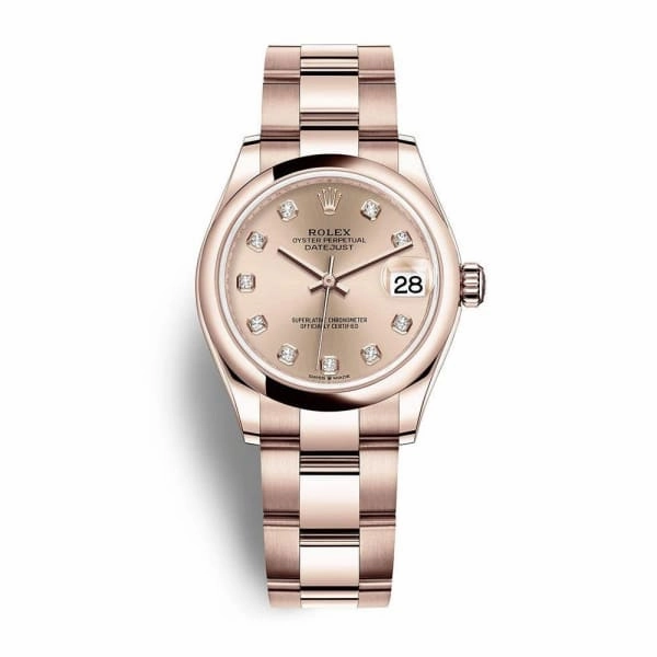 Rolex Datejust 31mm - Ref: 278245-0029 - Rose Dial, 18K Rose Gold Oyster Bracelet Women's Watch