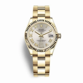 Rolex Datejust 31mm - Ref: 278278-0027 - Silver Dial, 18K Yellow Gold Oyster Bracelet Women's Watch