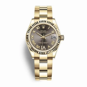 Rolex Datejust 31mm - Ref: 278278-0031 - Grey Dial, 18K Yellow Gold Oyster Bracelet Women's Watch