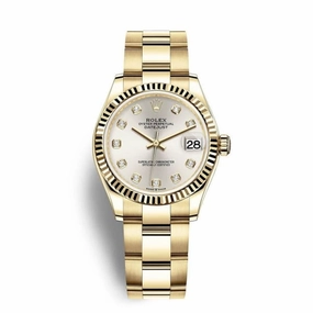 Rolex Datejust 31mm - Ref: 278278-0033 - Silver Dial, 18K Yellow Gold Oyster Bracelet Women's Watch
