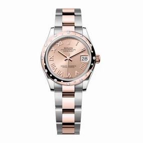 Rolex Datejust 31mm - Ref: 278341rbr-0005 - Rose Diamond Dial & Diamond Bezel, Two Tone Stainless Steel & 18K Rose Gold Oyster Bracelet Women's Watch
