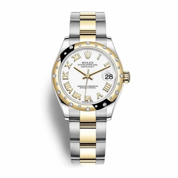 Rolex Datejust 31mm - Ref: 278343rbr-0001 - White Diamond Dial & Diamond Bezel, Two Tone Stainless Steel & 18K Yellow Gold Oyster Bracelet Women's Watch