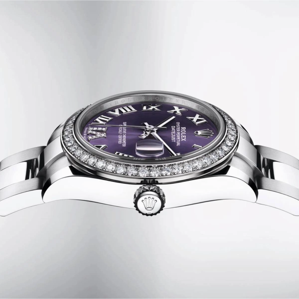 Rolex Datejust 31mm | Stainless steel bracelet | Aubergine dial Diamond bezel | Ladies Watch 278384rbr-0029