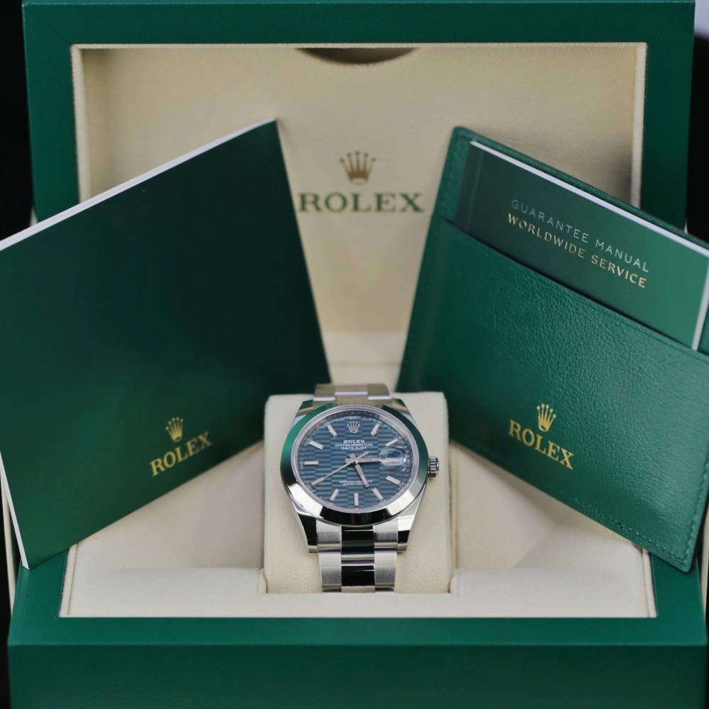 Rolex Datejust 41mm - Ref: 126300 - Green Dial, Stainless Steel Oyster Bracelet Men's Watch
