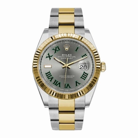 Rolex Datejust 41mm - Ref: 126333 - Wimbledon Slate Dial, Two Tone Stainless Steel & 18K Yellow Gold Oyster Bracelet Men's Watch