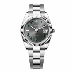 Rolex Datejust Wimbledon  41mm - Ref: 126334-0021 - Slate Grey Dial, Stainless Steel Oyster Bracelet Men's Watch