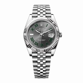 Rolex Datejust Wimbledon  41mm - Ref: 126334-0022 - Slate Grey Dial, Stainless Steel Jubilee Bracelet Men's Watch
