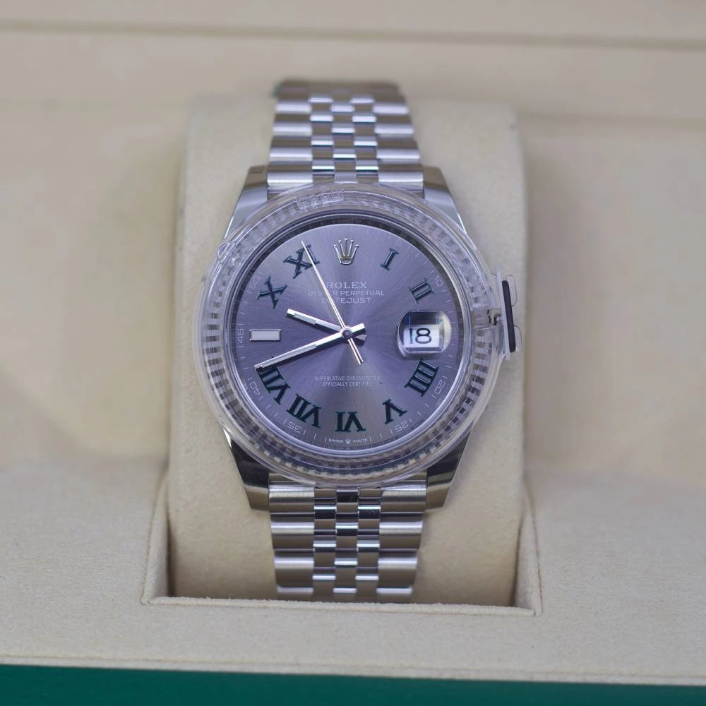 Rolex Datejust Wimbledon  41mm - Ref: 126334-0022 - Slate Grey Dial, Stainless Steel Jubilee Bracelet Men's Watch