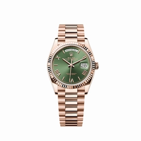 Rolex Day-Date 36 128235 Rose Gold Olive Green Dial (2025)