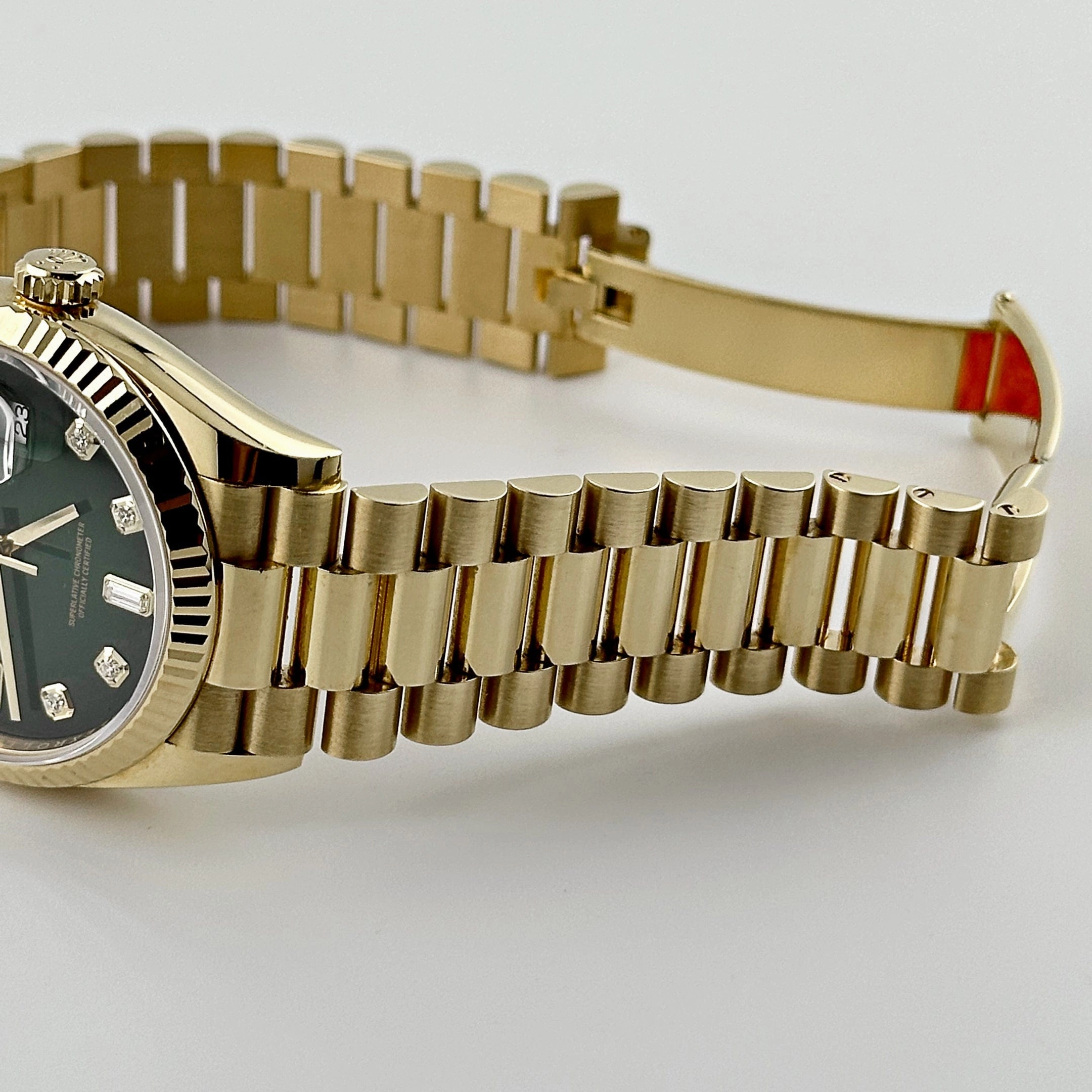 Rolex Day-Date 36 128238 Yellow Gold Green Ombr Diamond Dial