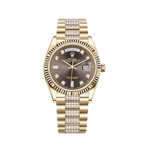 Rolex Day-Date 36 128238 Yellow Gold Grey Diamond Dial