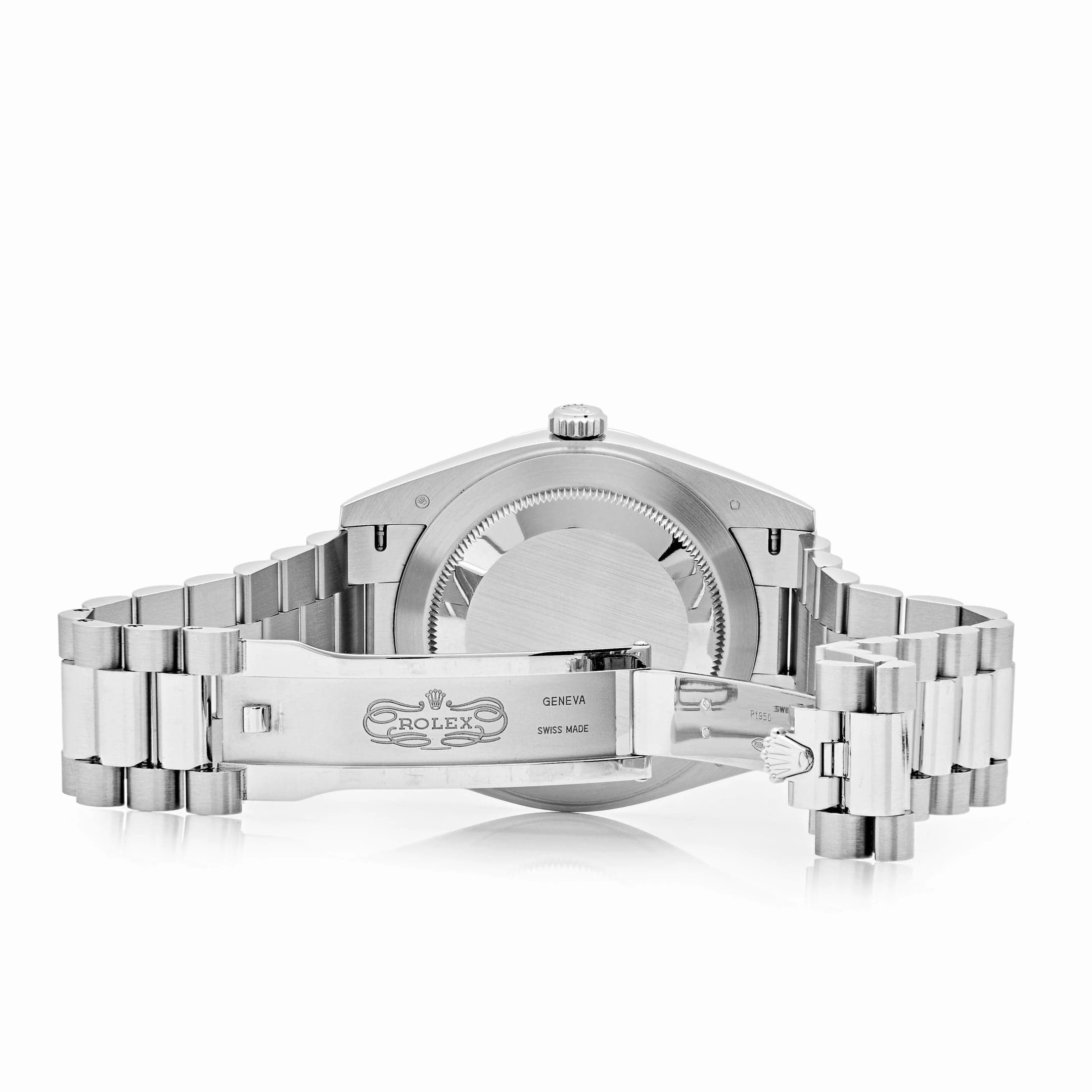 Rolex Day-Date 40 228206 Platinum Ice Blue Diagonal Motif Dial (2022)