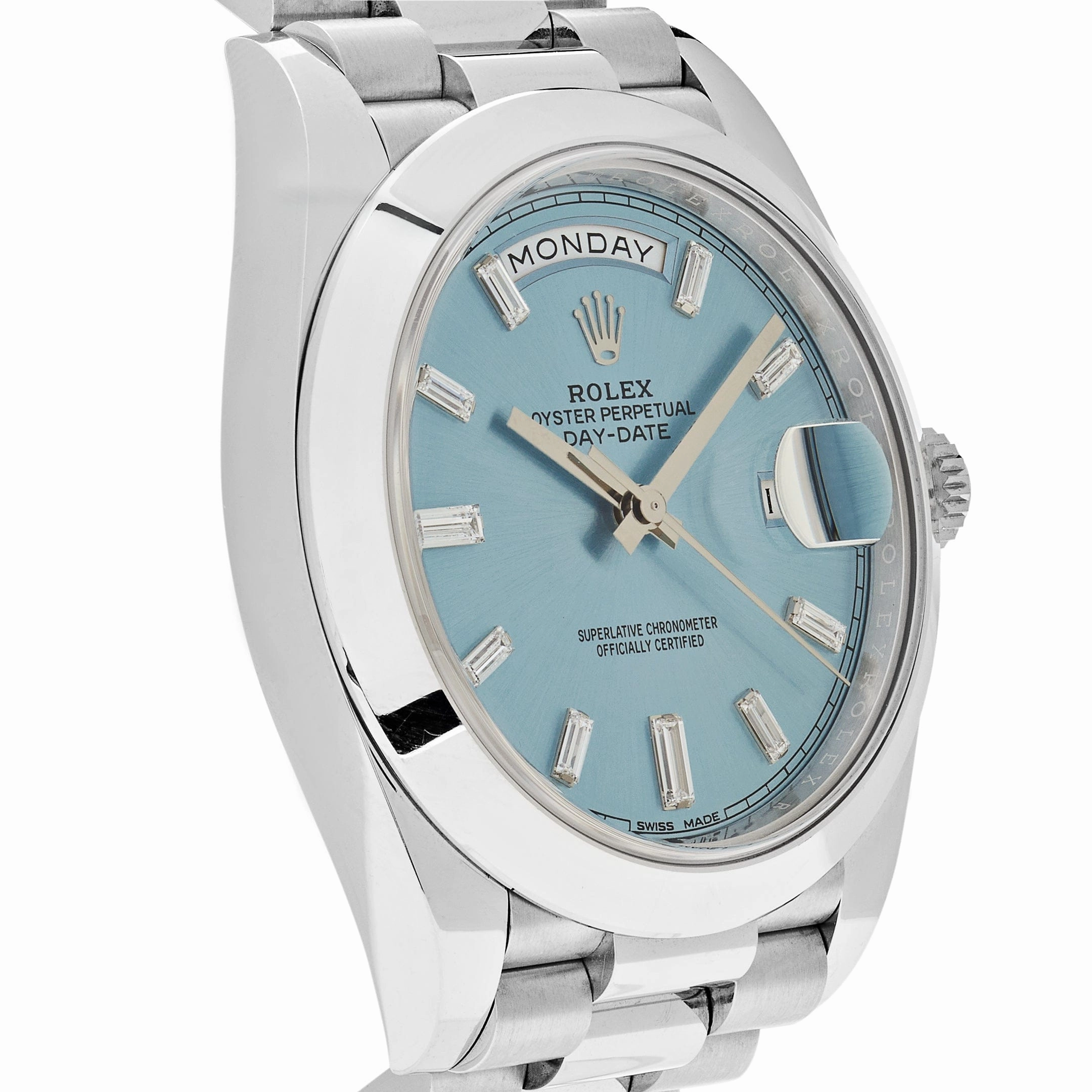 Rolex Day-Date 40 228206 Platinum Ice Blue Diamond Dial (2018)