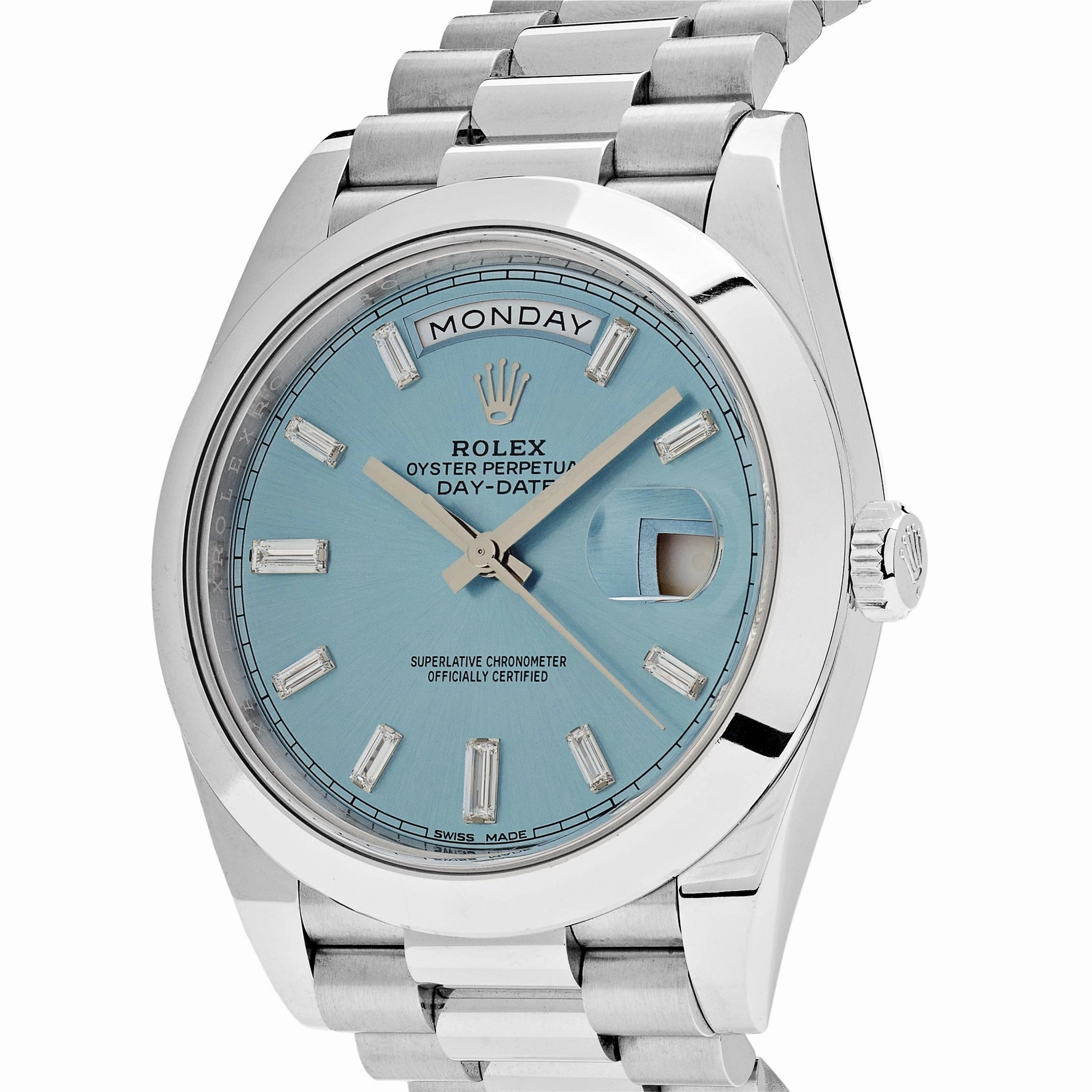 Rolex Day-Date 40 228206 Platinum Ice Blue Diamond Dial (2018)