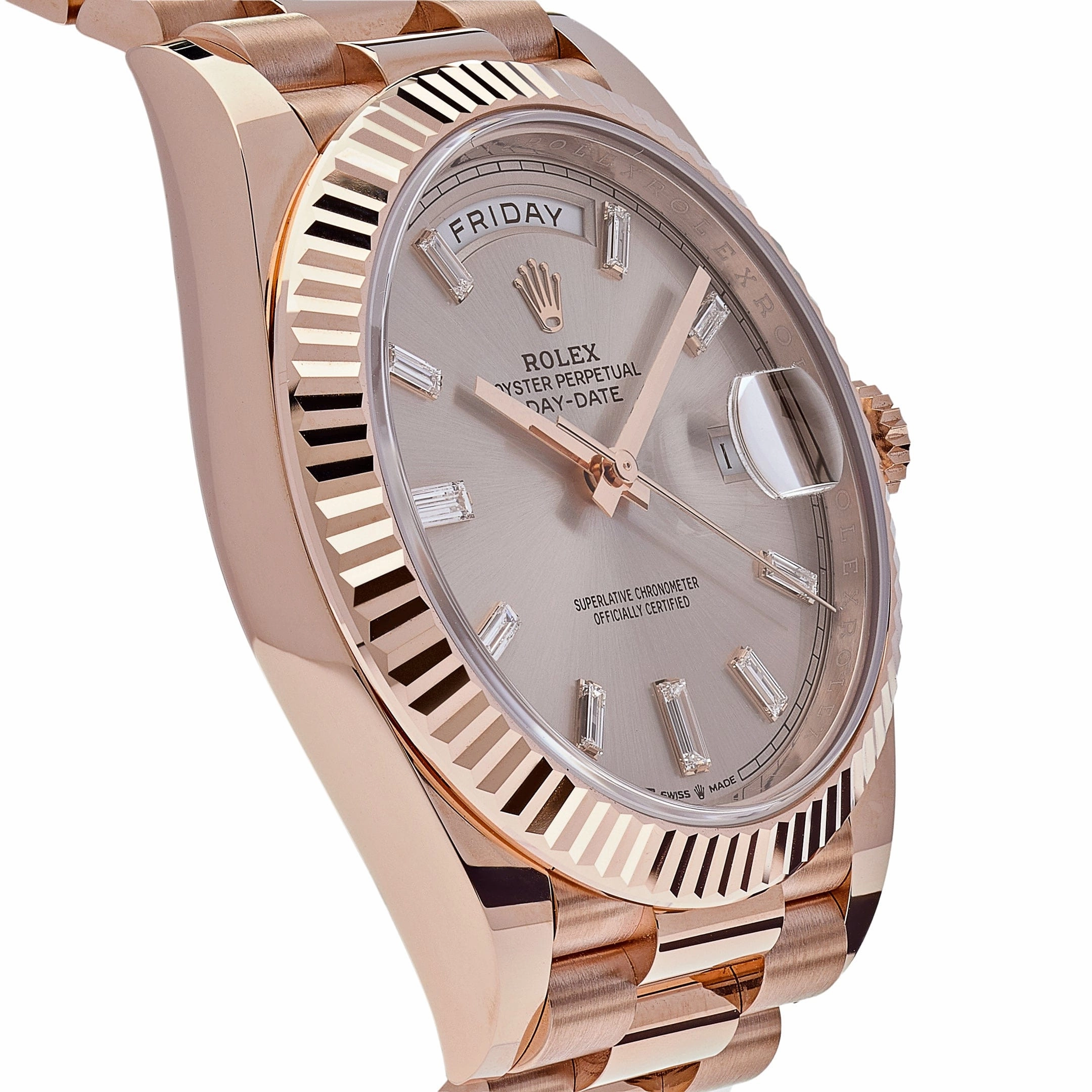 Rolex Day-Date 40 228235 Rose Gold Sundust Diamond Dial
