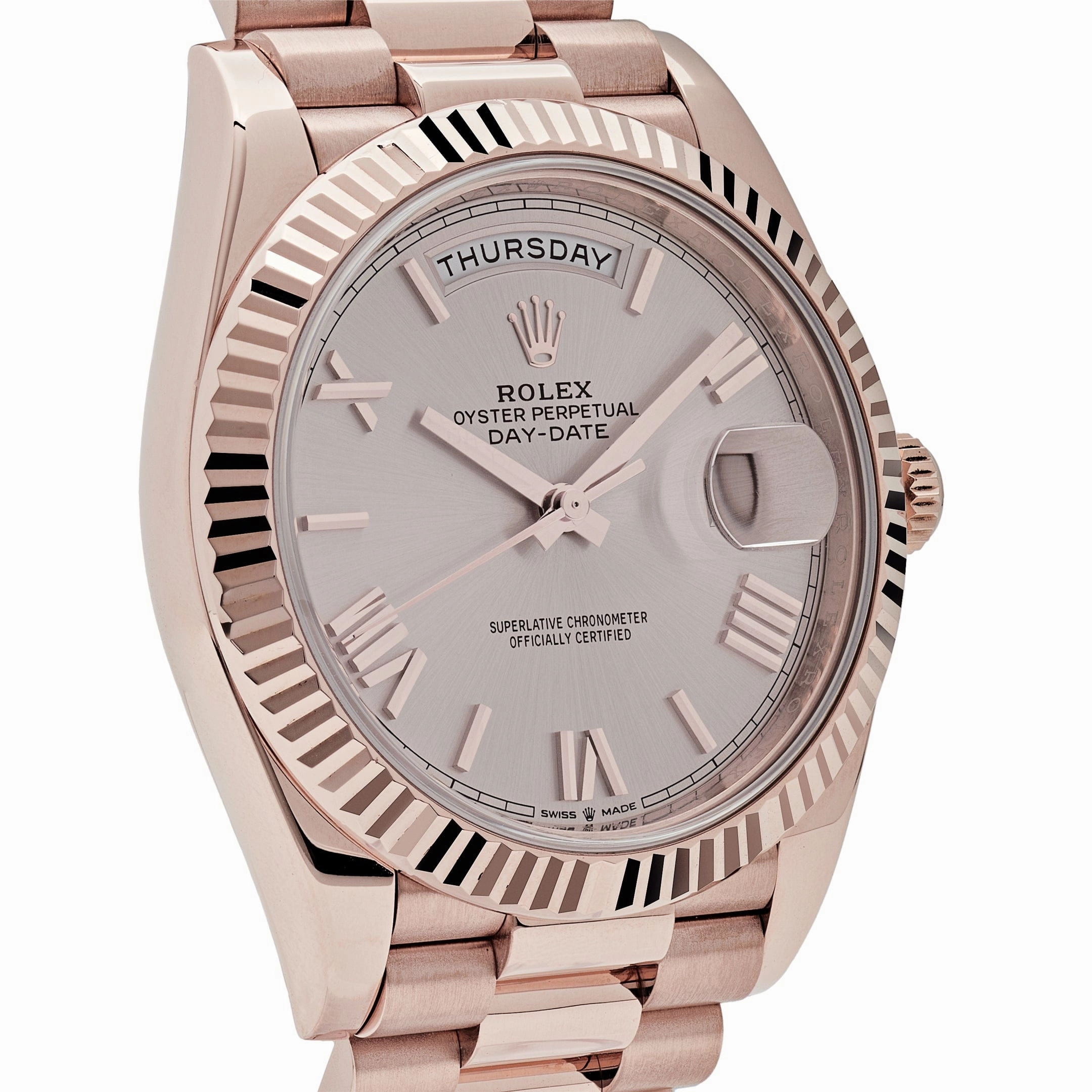 Rolex Day-Date 40 228235 Rose Gold Sundust Roman Dial (2023)