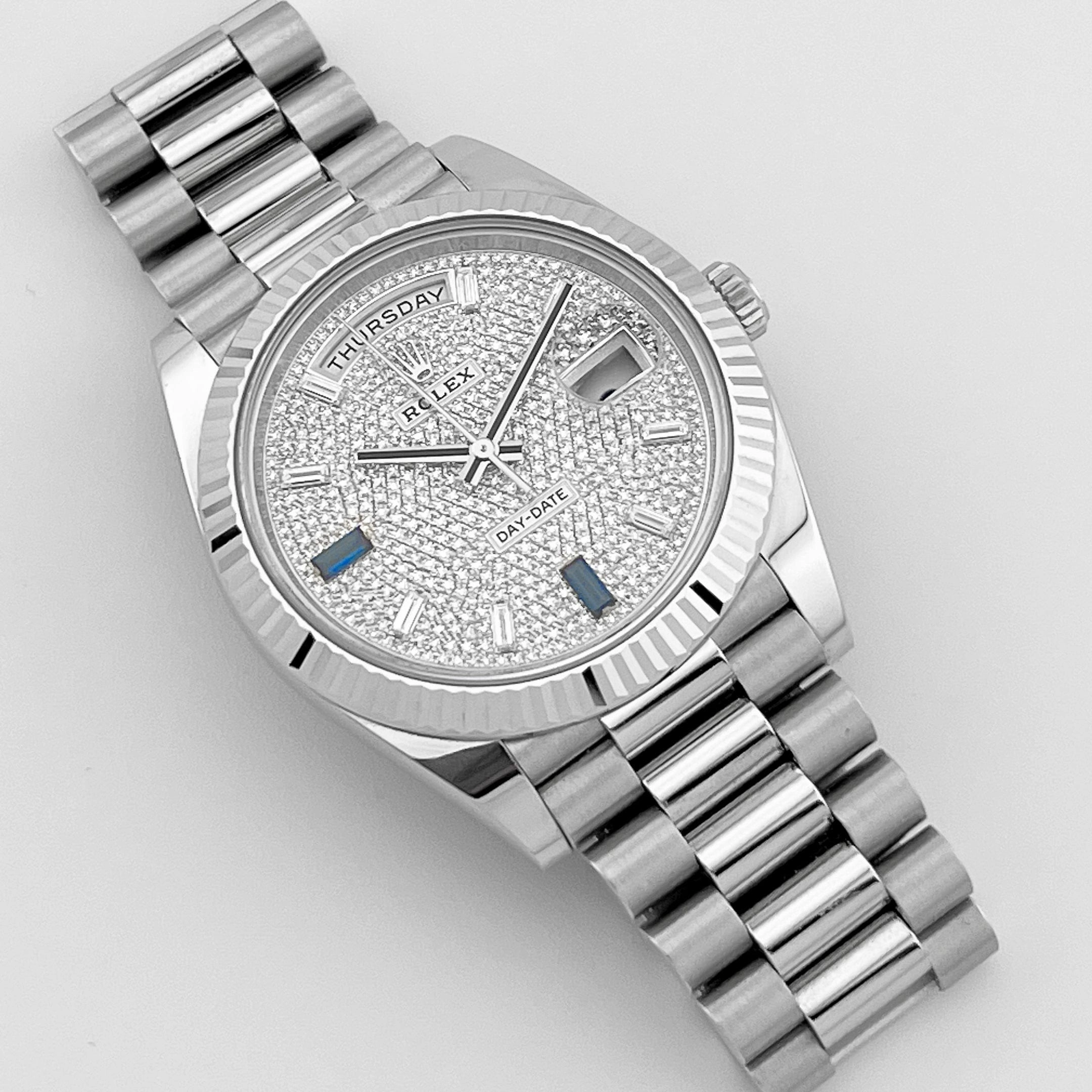 Rolex Day-Date 40 228236 Platinum Pav Diamond Dial (2023)