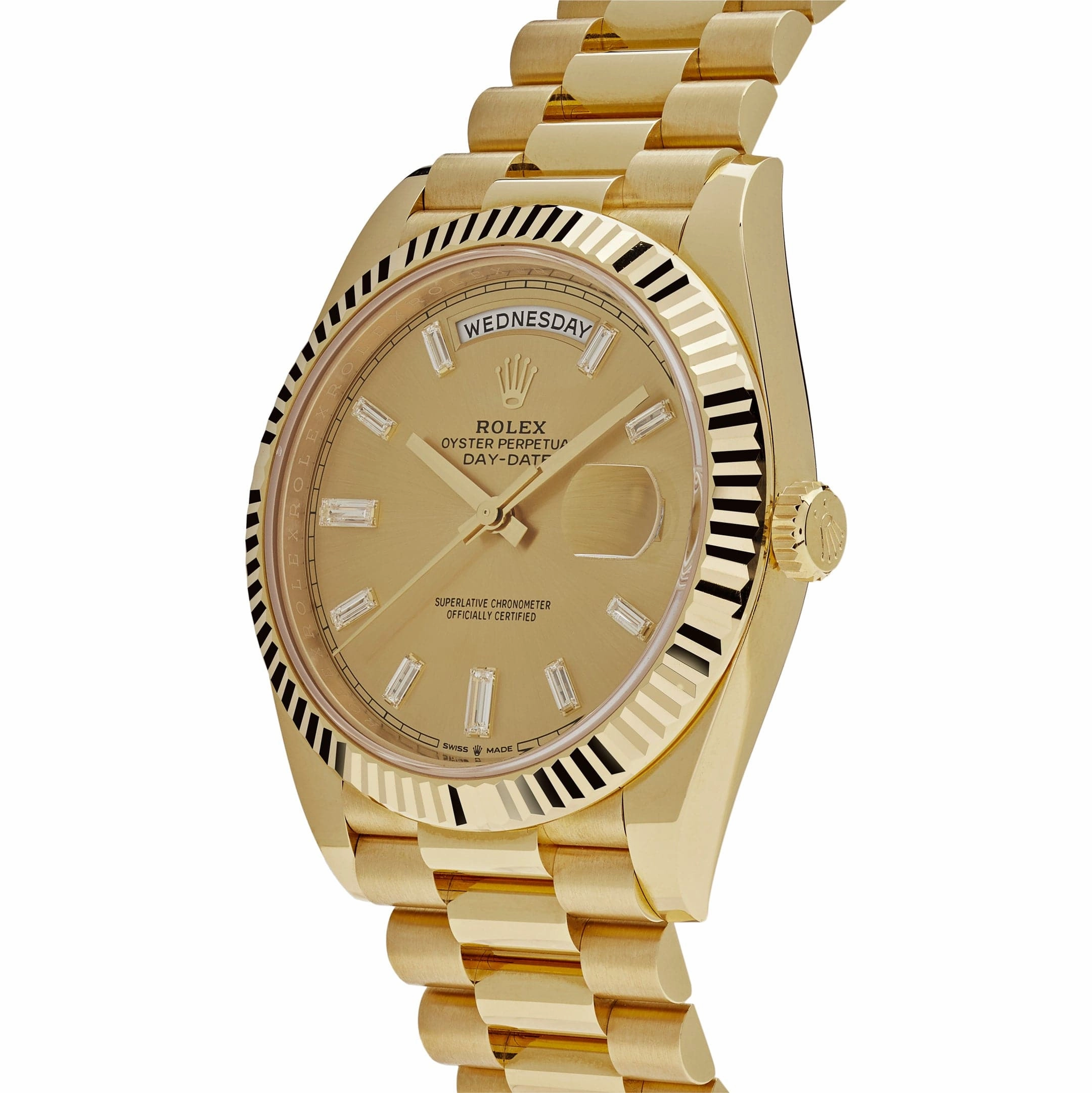 Rolex Day-Date 40 228238 Yellow Gold Champagne Diamond Dial (2024)