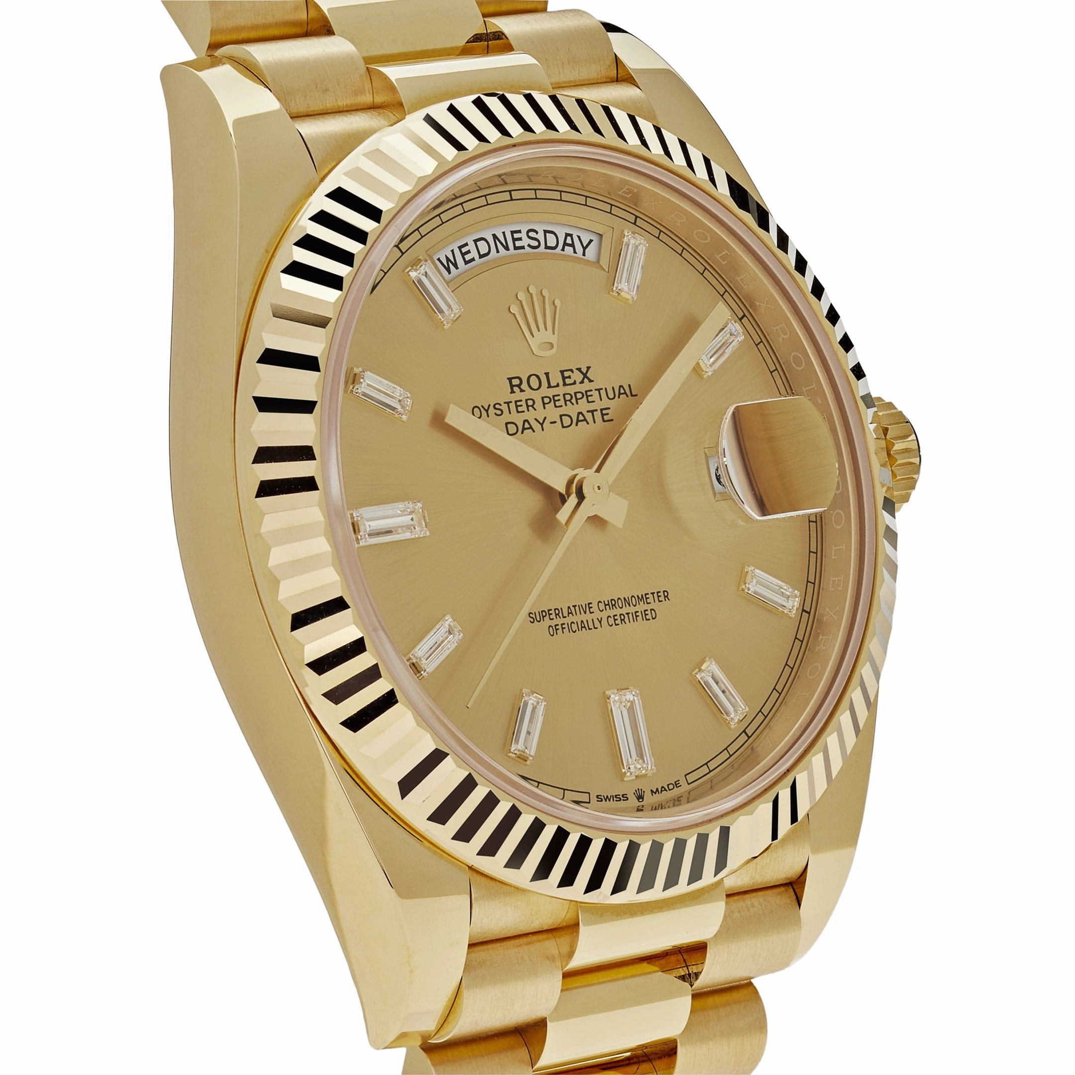 Rolex Day-Date 40 228238 Yellow Gold Champagne Diamond Dial (2024)