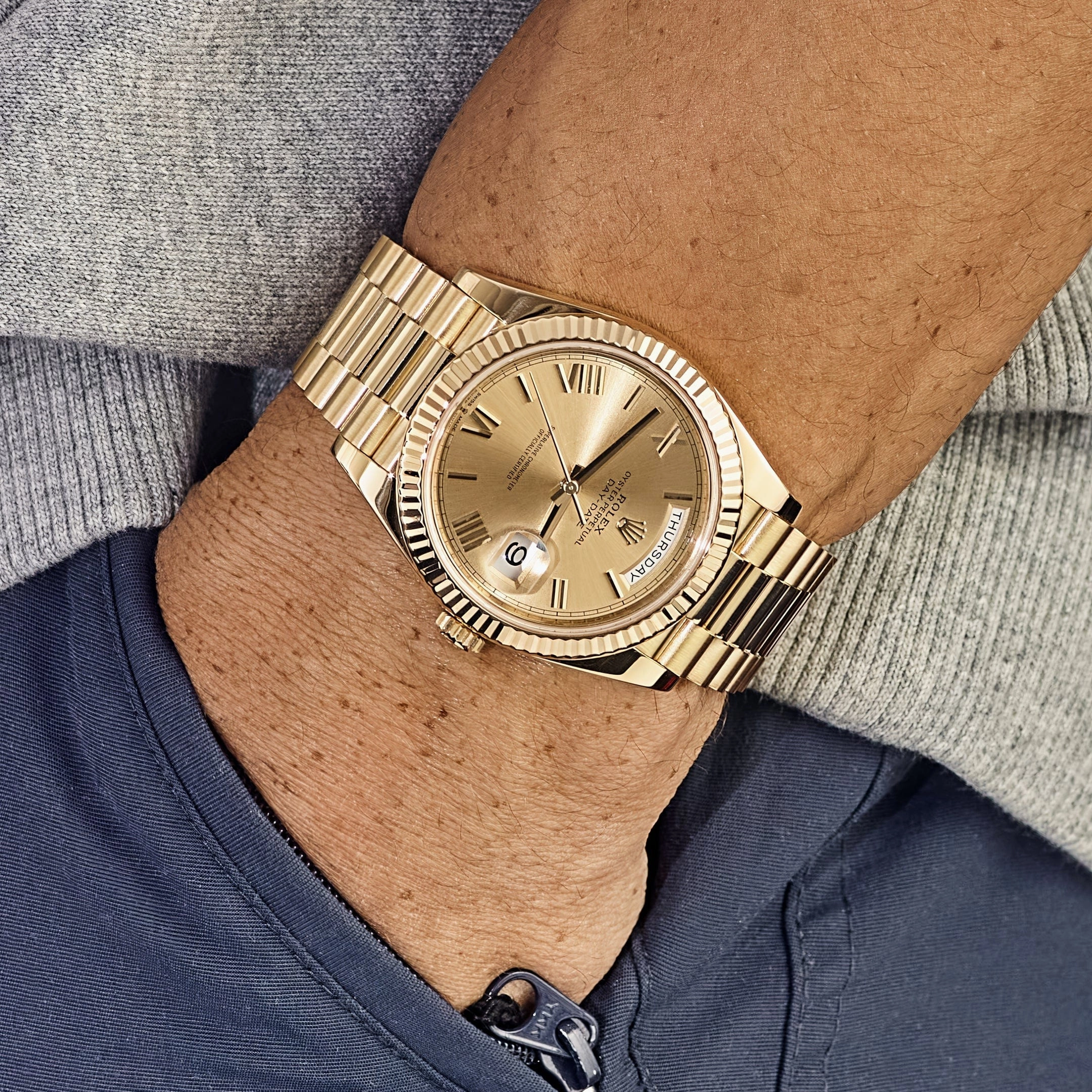 Rolex Day-Date 40 228238 Yellow Gold Champagne Roman Dial (2024)