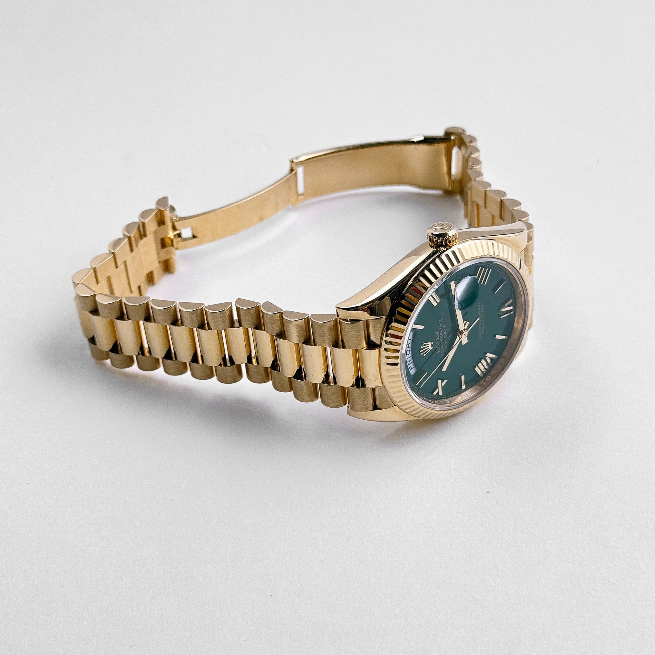 Rolex Day-Date 40 228238 Yellow Gold Green Roman Numerals Dial (2022)