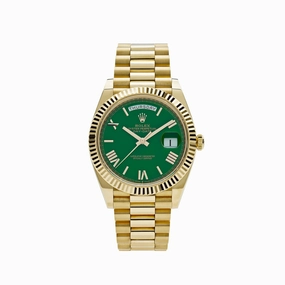Rolex Day-Date 40 228238 Yellow Gold Green Roman Numerals Dial (2022)